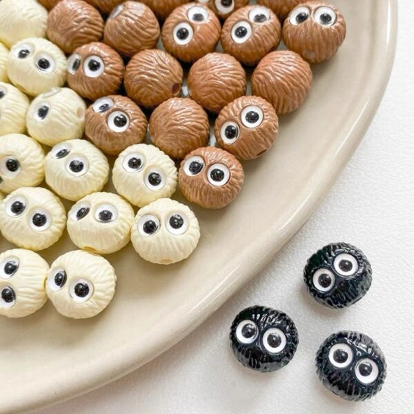 oly-d6fe834b3006733206512656e68510a4 Wholesale Stylish Resin Loose Beads, Cute Soot Design, Pearlescent White, DIY Jewelry Making for Bracelet Necklace, Boutique Resale OLY Exclusive