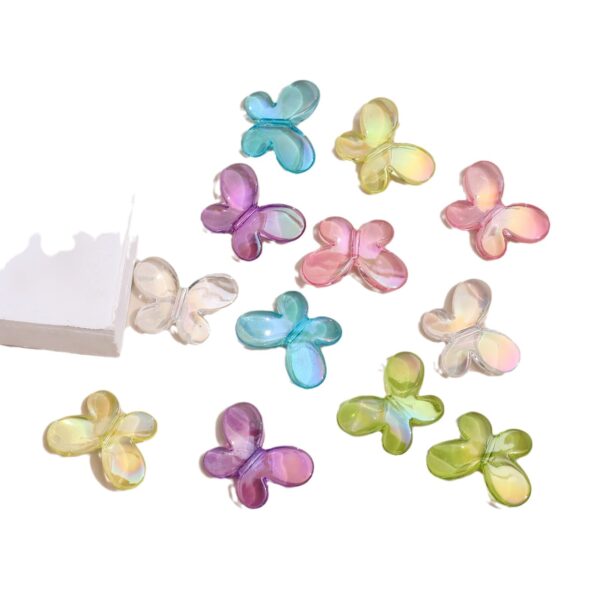 oly-d7434c97f3a6a875262f6ab0e0ce65f9 Wholesale Chic Iridescent Butterfly Acrylic Beads for DIY Earrings Necklace Jewelry Accessory Making