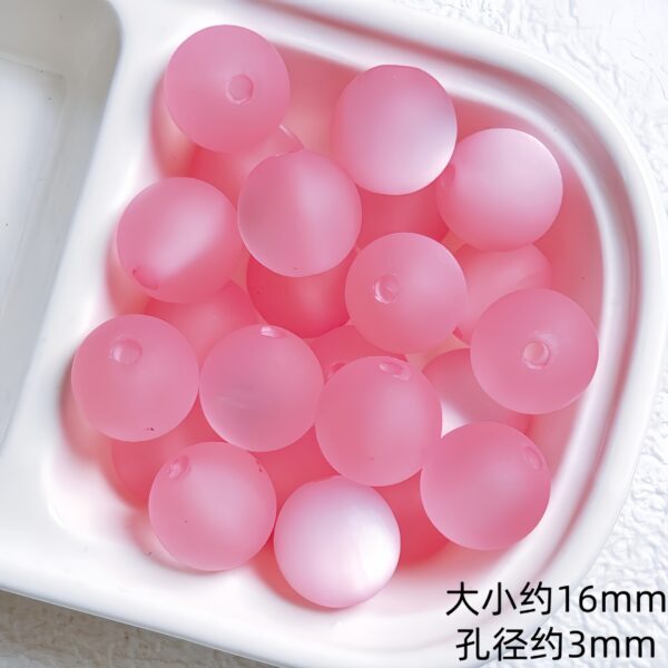 Wholesale 16mm Frosted Cat Eye Resin Beads Loose Round Beads for DIY Jewelry Phone Charms Keychains Bag Charms Craft Supply for Boutique Resale