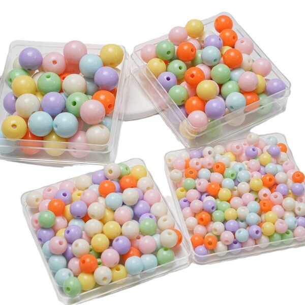 oly-d7ad64f936b03d302822fd6923d0dcc7 Wholesale Colorful Cream Candy Macaron Acrylic Round Beads DIY Bracelet Making Jewelry Accessory Stylish Loose Beads for Boutique Resale