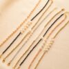 oly-d7b0b380055435135be6b397e7889d22 Wholesale Chic Flesh Pink Bead Bracelet Geometric Design Stainless Steel Jewelry Accessory For Boutique Resale