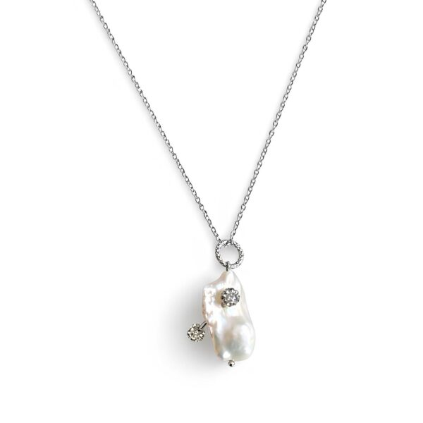 oly-d83e551d71d57e2786c55d2756248c56 Wholesale Electroplated Copper Irregular Baroque Pearl Necklace With Spike Pendant Fashion Accessory For Women Gift