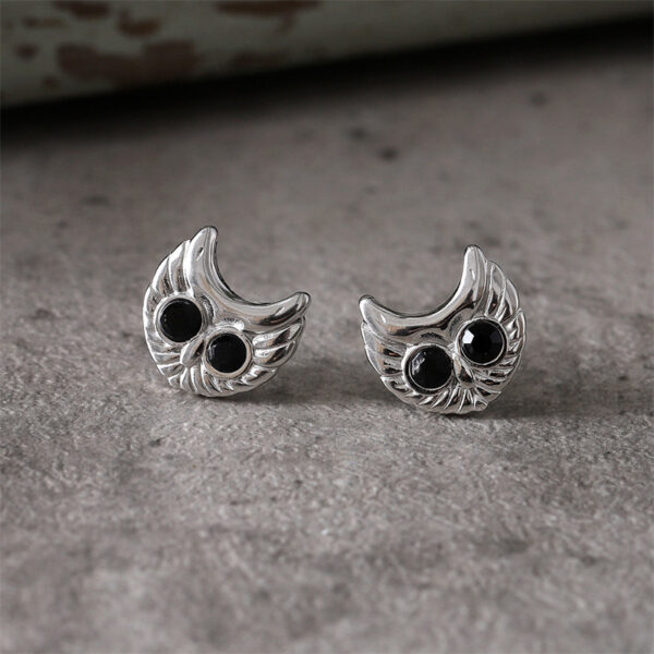 Wholesale Stylish Antique Silver Owl Earrings Alloy Fashion Accessory For Everyday Wear