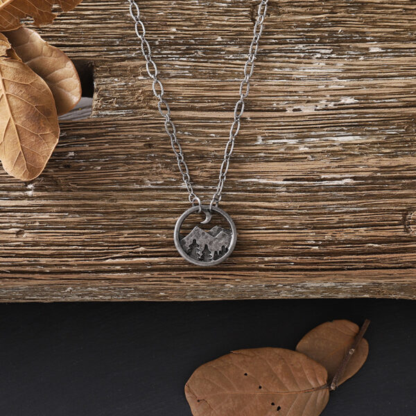 oly-d872bf46389548e1199cadaebe53c09c Wholesale Antique Silver Zinc Alloy Mountain Pine Tree Hollow Pendant Necklace Trendy Jewelry Gift For Women