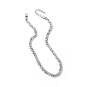 Diamond steel color necklace