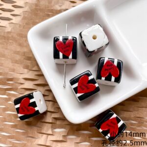 11-striped heart / Sold by the piece