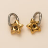 Wholesale 1Titanium Steel Electroplated Lucky Star Oval Ear Cuff French Color Block Design Fashion Accessory For Party