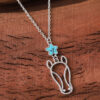 oly-d8bc3144678ad4d476af266a9c33aee4 Wholesale Vintage Boho Horse Head Pendant Necklace Zinc Alloy Antique Silver Finish Turquoise Inlay Fashion Accessory