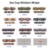Wholesale 8pcs Floral Lady Portrait Cute Cartoon Print 3oz Cup Stickers Wrap OLY Exclusive