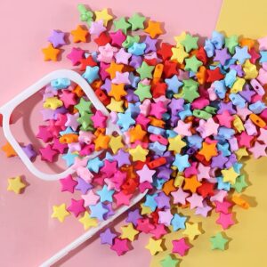 Wholesale Frosted Candy Acrylic Star Loose Beads 100pcs DIY Jewelry Making Party Craft Supply
