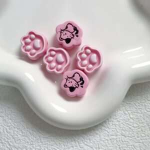 08-pink / Size is about 20mm, hole diameter is about 4mm