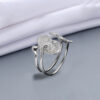 oly-d911fdab604fab4fecb72412e3ead1b6 Wholesale Zinc Alloy Antique Silver Chinese Style Ginkgo Leaf Open Ring Chic Unisex Fashion Jewelry Accessory