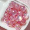 oly-d91ca08a90c0a31023e229b3a049dd94 Wholesale Trendy Acrylic Jelly Cat Eye Loose Beads 16mm White UV Plated Straight Hole DIY Phone Charm Jewelry Accessory