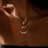 Wholesale Geometric Zircon Pendant Necklace Stainless Steel Stainless Steel Electroplated Fashion Accessory Gift For Boutique Resale