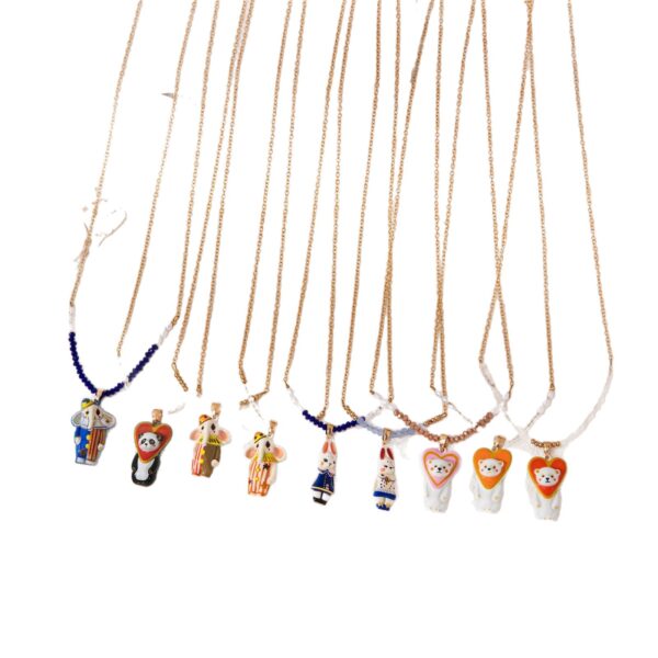 Wholesale Cute Cartoon Animal Pendant Necklace Elephant Rabbit Panda Design Vintage Style Everyday Fashion Jewelry