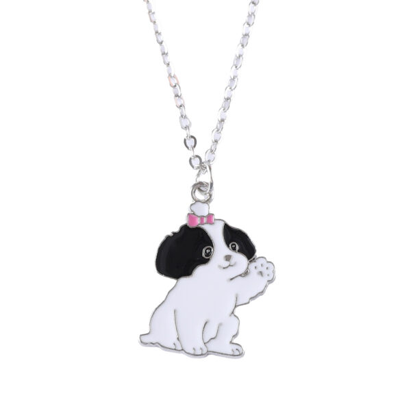 Wholesale Zinc Alloy Electroplated Bone White Cute Animal Pendant Necklace Cartoon Drop Charm Boutique Resale Jewelry Accessory