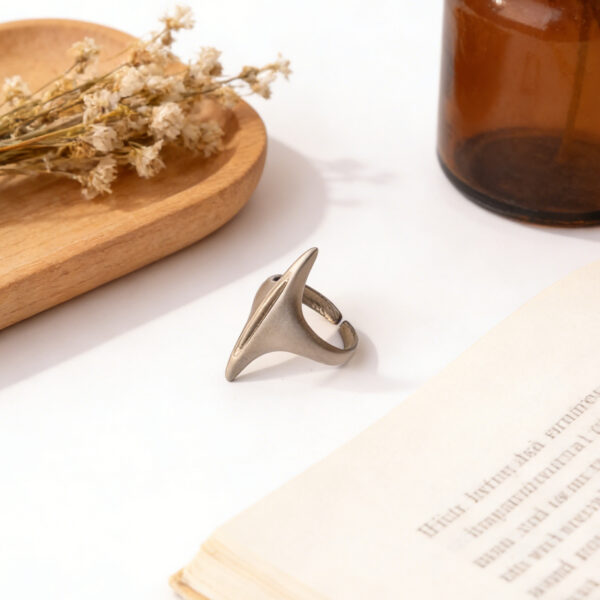 Wholesale Zinc Alloy Sword Design Ring Chic Unisex Adjustable Jewelry Accessory Silver Geometric Style For Men And Women