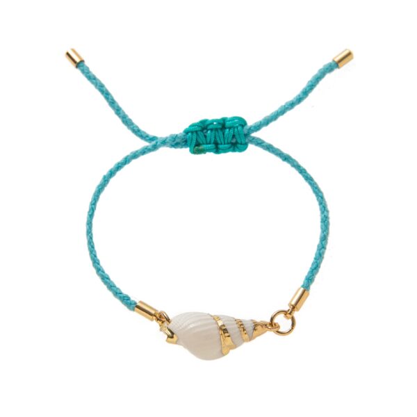 oly-d9d5d30562f8468e22e8caefe7b58dd1 Wholesale Chic Seaside Vacation Bracelet Stainless Steel Woven Rope Conch Design Jewelry Accessory For Resale
