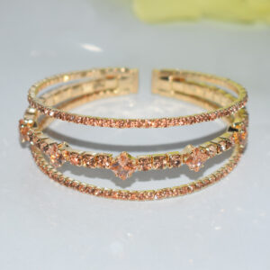 Sl-1146 3 rows of open golden yellow diamonds
