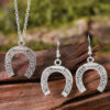 oly-dacdcc26a359f31c2c5042e4d1e5c00e Wholesale Retro Horseshoe Earring And Necklace Set Zinc Alloy Electroplated Chic Boutique Jewelry Accessory