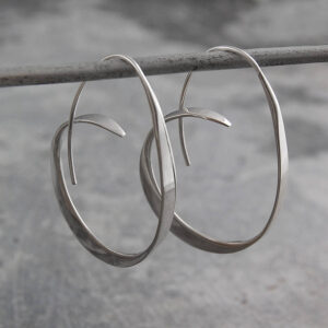 Wholesale Electroplated Alloy Spiral Exaggerated Large Circle Earrings Stylish Party Everyday Jewelry Gift
