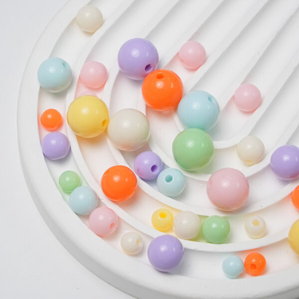 oly-db5c86bfba3adf82f3a1318a0218fa77 Wholesale Colorful Cream Candy Macaron Acrylic Round Beads DIY Bracelet Making Jewelry Accessory Stylish Loose Beads for Boutique Resale