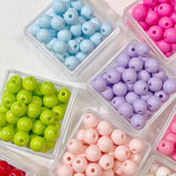 oly-db6037279a45094a7ea778955dd8d39c Wholesale Macaron Color Acrylic Loose Beads Square Round Baking Paint for DIY Jewelry Making Phone Charm Craft