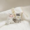 Wholesale Cute Lying Cat Pendant Necklace Copper Electroplated Cartoon Design Jewelry Accessory For Women