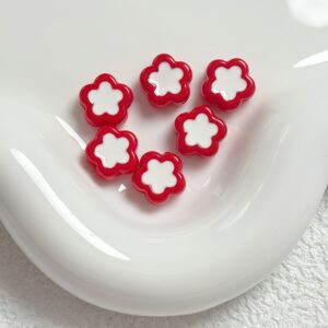 14-red / Size is about 12mm, hole diameter is about 2mm