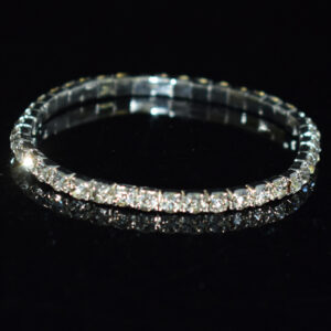 1 row silver white diamond