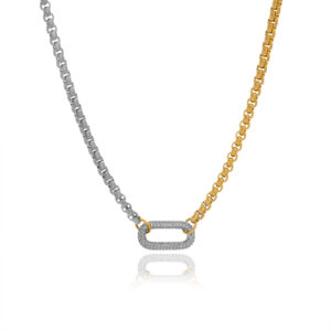 40+5cm silver pendant necklace