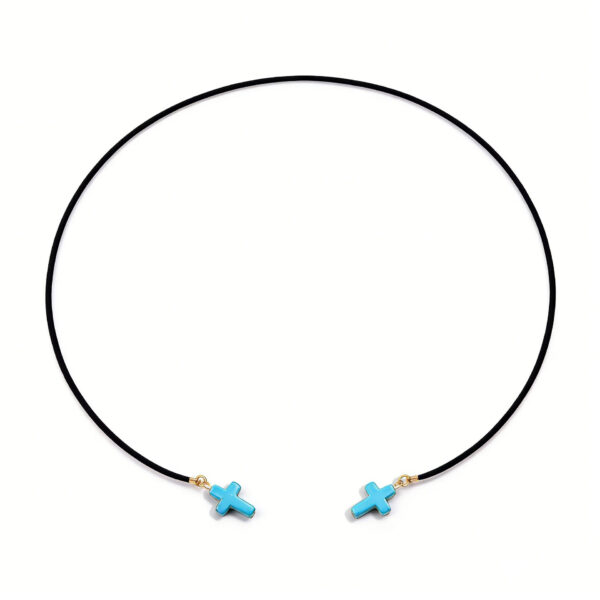 oly-dbeb1e9994d8204b27ffa0666b645b83 Wholesale Trendy Turquoise Pendant Necklace Geometric Charm Choker Party Jewelry Accessory
