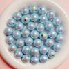 Wholesale Dreamy Baroque Light Blue Acrylic Imitation Pearl Beads 16mm Straight Hole for DIY Phone Chain Bag Charm Jewelry Making