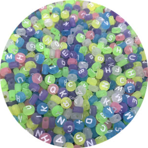 Frosted color background white characters / 4*7mm(100)