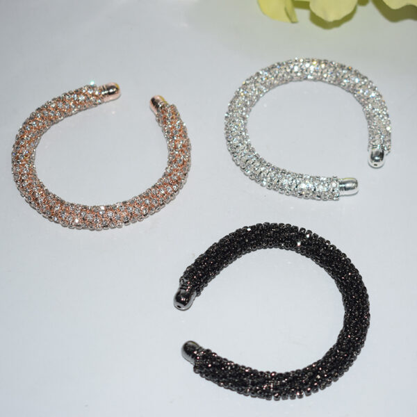 Wholesale Statement Rhinestone Bracelet Silver Plated Women S Fashion Jewelry Gift For Boutique Resale