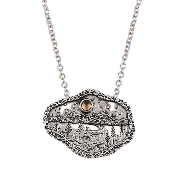 oly-dc305f2ff7d6d55faec77163ba36a721 Wholesale Vintage Zircon Pendant Necklace Tree River Mountain Landscape Antique Silver Alloy Party Gift Jewelry Accessory