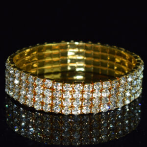 4 rows of golden White Diamond