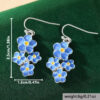 Wholesale Retro Pink Flower Handmade Resin Drop Earrings For Women Alloy Earrings Fashion Accessory
