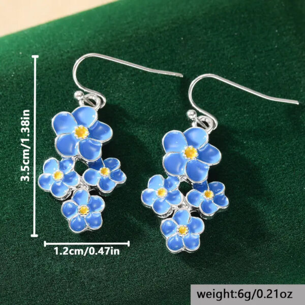 Wholesale Retro Pink Flower Handmade Resin Drop Earrings For Women Alloy Earrings Fashion Accessory