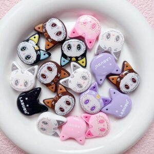 06-randomly mixed colors / Size is about 21*23mm, hole diameter is about 3mm (sold by piece)