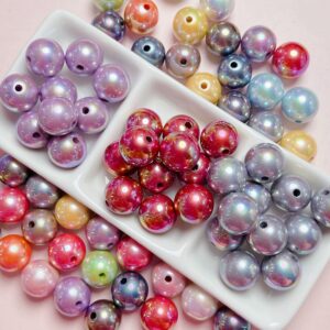 oly-dd13cbe39c4ae9545fa19904006a91a2 Wholesale Dreamy Baroque Light Blue Acrylic Imitation Pearl Beads 16mm Straight Hole for DIY Phone Chain Bag Charm Jewelry Making