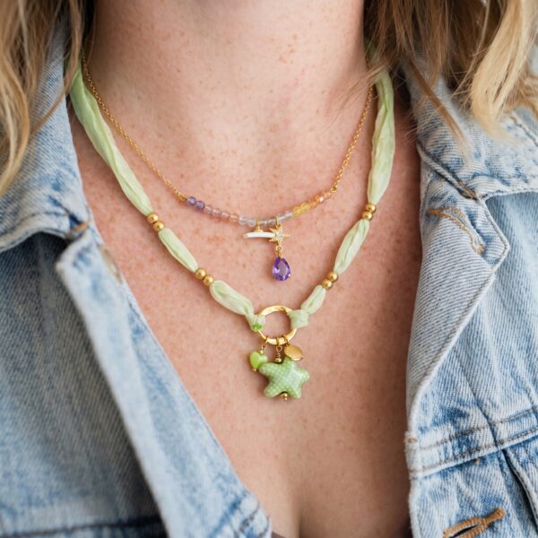 Wholesale Trendy Stainless Steel Pendant Necklace Heart Starfish Sun Design Boutique Resale Accessory
