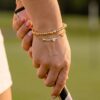 Wholesale Trendy Double Layer Heart Zircon Bracelet In Copper With Chain And Beads Women S Fashion Accessory