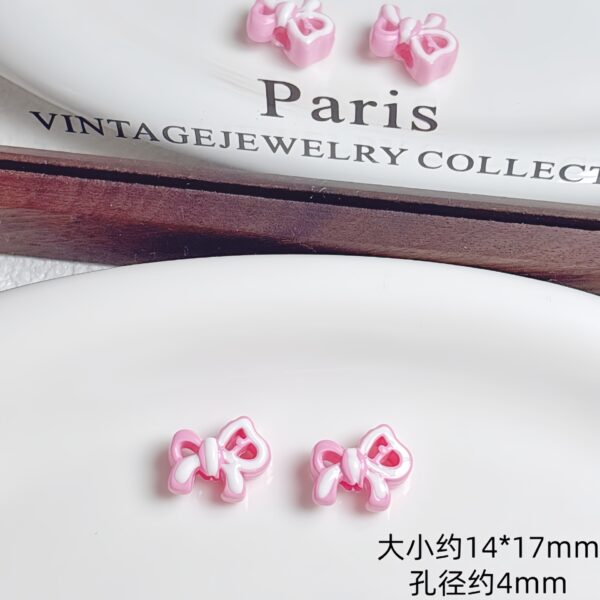 oly-ddb25de2c1a45e7efea4f1659c7f4001 Wholesale Fashion Bow Acrylic Beads for DIY Jewelry Making Bag Charm Keychain
