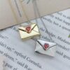 Wholesale Tone Copper Material Diamond Inlay Process I Love You Heart Envelope Locket Necklace Fashion Jewelry Accessory Valentine S Day Gift Boutique Resale