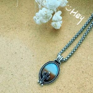 oly-de1191cebdaa7115aae879af88368992 Wholesale Western Style Minimalist Cactus Pendant Necklace Ancient Silver Zinc Alloy Jewelry Gift