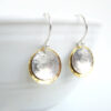 Wholesale Bohemian Hammered Two Tone Circle Drop Earrings For Women Boutique Gift Jewelry