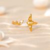 Wholesale Travel Themed Open Ring With Passport And Airplane Design Stainless Steel Electroplated Tone Fashion Jewelry Accessory For Gift