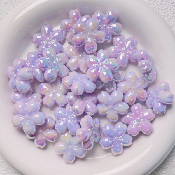 oly-dee10f9862034e859f1f40df9d63ddec Wholesale Cherry Blossom Acrylic Luminous Beads Glitter Orange DIY Charms for KeychainsBag Accessories Jewelry Making Gift & Boutique Resale