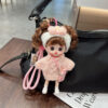 oly-df17d2414fe8328332b2877abf14e6ff Wholesale Trendy Pink Vinyl Lolita Doll Keychain Cute Sweater Headband Pendant For Bag Car Key Accessory Birthday Gift